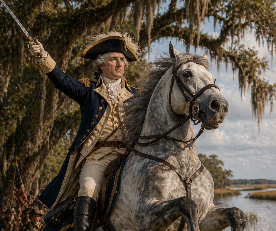 John Laurens at the Charge - Tar Bluff on the Combahee River - Aug 1782